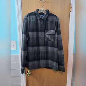 Arizona Jean Company Black and Gray  Shirt Jacket Mens Medium